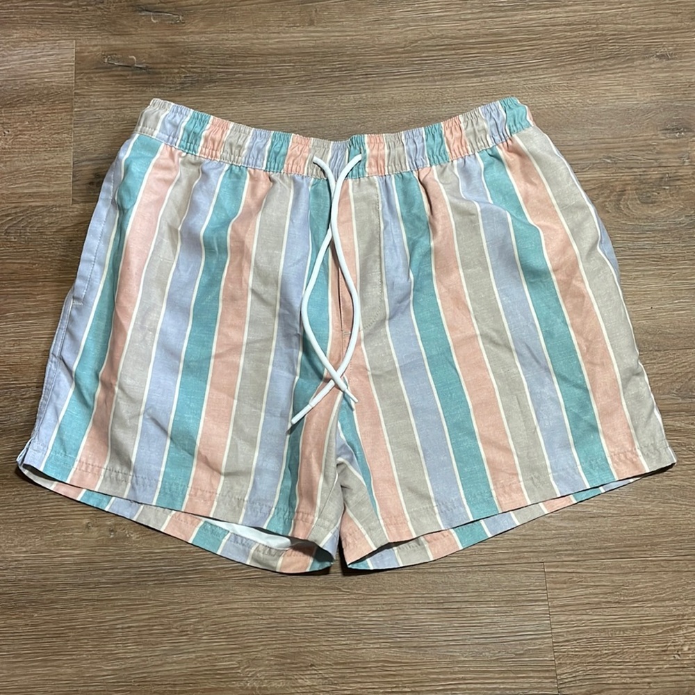 Men’s Colorful Striped Swim Shorts